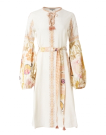 Fabienne Terracotta Floral Cotton Khadi Dress