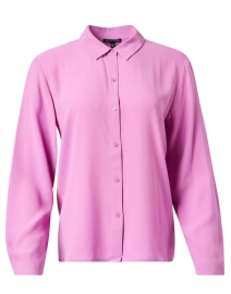 Product image thumbnail - Eileen Fisher - Orchid Pink Silk Georgette Top
