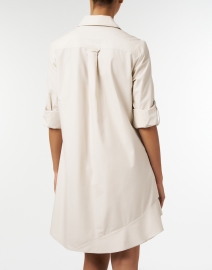 Back image thumbnail - Finley - Jenna Beige Cotton Tiered Shirt Dress