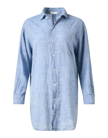 Product image thumbnail - CP Shades - Marella Light Wash Longline Cotton Shirt