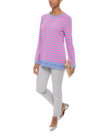 Blue and Pink Striped Wool Cashmere Sweater