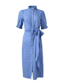 Soleil Blue Gingham Shirt Dress