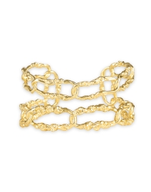 Gold Link Double Cuff Bracelet