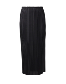 Black Pleated Midi Skirt