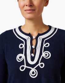 Extra_1 image thumbnail - Cortland Park - Calipso Navy Cashmere Top