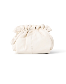 Willa Cream Leather Cinched Clutch