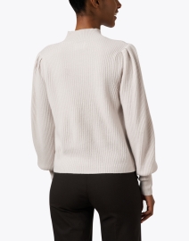 Back image thumbnail - Allude - Taupe Cashmere Mock Neck Sweater