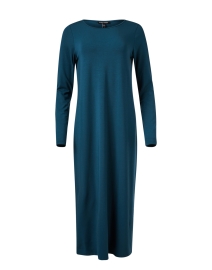 Product image thumbnail - Eileen Fisher - Teal Stretch Jersey Dress