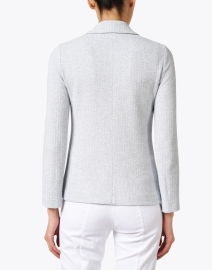 Back image thumbnail - Amina Rubinacci - Miranda Grey Tweed Knit Blazer