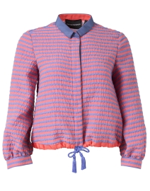 Pink and Blue Stripe Seersucker Jacket