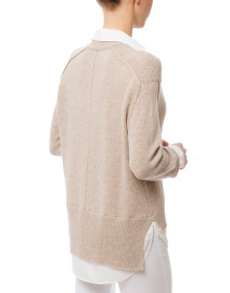 Brochu Walker - Beige Sweater with White Underlayer 