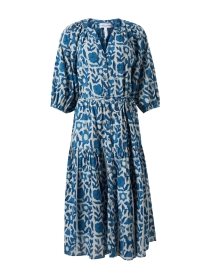 Product image thumbnail - Apiece Apart - Mitte Blue Floral Midi Dress