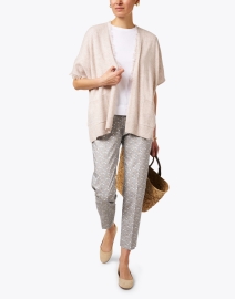 Look image thumbnail - Repeat Cashmere - Beige Cashmere Fringe Poncho