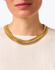 Look image thumbnail - Ben-Amun - Gold Three Chain Necklace