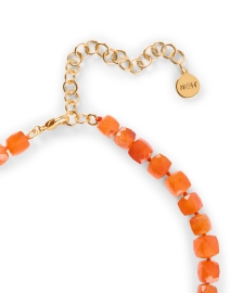 Back image thumbnail - Nest - Orange Stone Necklace