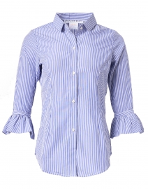 Product image thumbnail - Gretchen Scott - Navy and White Striped Cotton Top