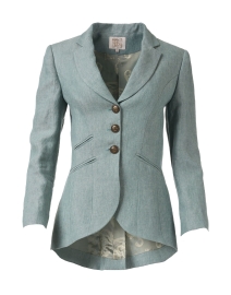 Tiziano Aqua Blue Linen Jacket