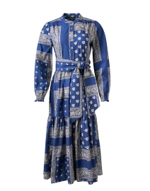 Product image thumbnail - Repeat Cashmere - Blue Bandana Print Shirt Dress