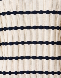 Fabric image thumbnail - Blue - Cream Cotton Stripe Sweater