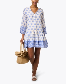Look image thumbnail - Bell - Summer Blue and White Print Dress