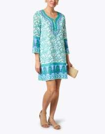 Look image thumbnail - Bella Tu - Blue and Green Print Cotton Dress