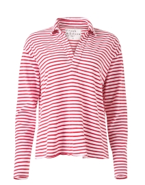 Product image thumbnail - Frank & Eileen - Patrick Red Stripe Popover Henley Top