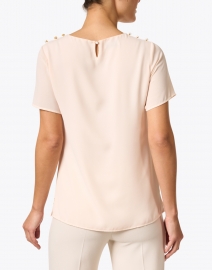 Back image thumbnail - Weill - Mona Light Pink Short Sleeve Blouse