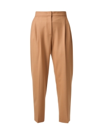 Product image thumbnail - Marc Cain - Brown Wool Blend Pleated Pant