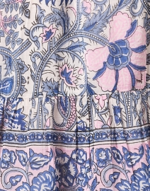 Fabric image thumbnail - Bell - Colette Blue and Pink Floral Cotton Silk Dress