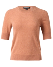 Orange Cashmere Short Sleeve Sweater