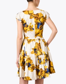 Back image thumbnail - Jason Wu Collection - White and Yellow Print Dress