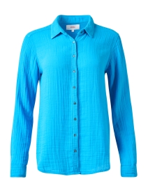 Product image thumbnail - Xirena - Scout Blue Cotton Gauze Shirt