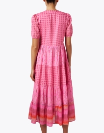 Back image thumbnail - Ro's Garden - Daphne Pink Print Dress