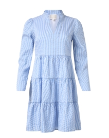 Product image thumbnail - Sail to Sable - Blue and White Seersucker Tunic Dress