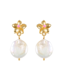 Product image thumbnail - Sylvia Toledano - Bloom Gold and Pearl Drop Earrings