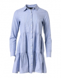 Jemila Blue Multi Tiered Cotton Dress