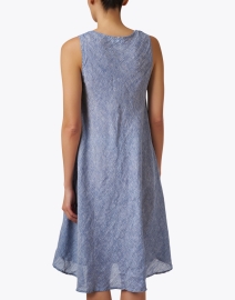 Back image thumbnail - CP Shades - Bree Blue Linen Dress