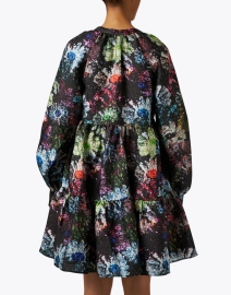 Back image thumbnail - Stine Goya - Jasmine Black Multi Print Organza Dress