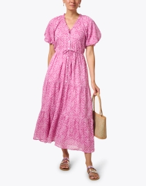 Look image thumbnail - Banjanan - Poppy Pink Print Cotton Dress