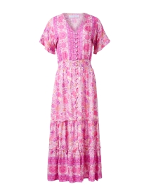 Christina Pink Print Midi Dress