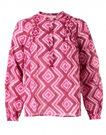Zora Red and Pink Zig Zag Printed Blouse