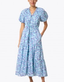 Banjanan - Poppy Blue Bud Print Cotton Dress