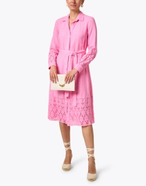 Look image thumbnail - 120% Lino - Aurora Pink Linen Shirt Dress