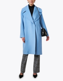 Look image thumbnail - Fleurette - Light Blue Wool Coat