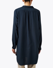 Back image thumbnail - CP Shades - Annette Navy Cotton Tunic Top