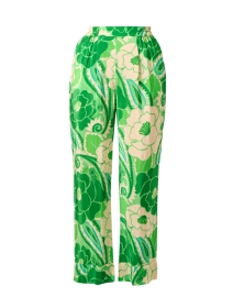 Green Floral Print Pant