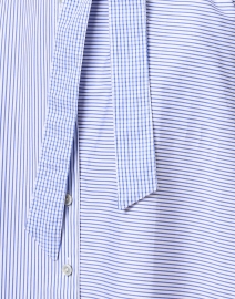 Fabric image thumbnail - Hinson Wu - Charlie Blue and White Stripe Cotton Shirt Dress