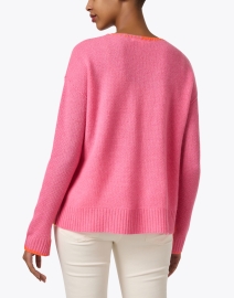 Back image thumbnail - Lisa Todd - Pink Cashmere Stitch Sweater