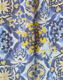 Chufy - Paola Blue Floral Cotton Silk Blouse