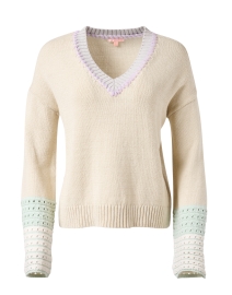 Cream Multi Cotton Blend Sweater
